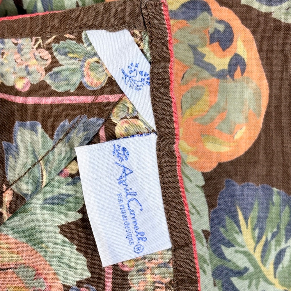 April Cornell Marguerite Tablecloth Square 53" Fruit French Country Cottagecore - Picture 4 of 9